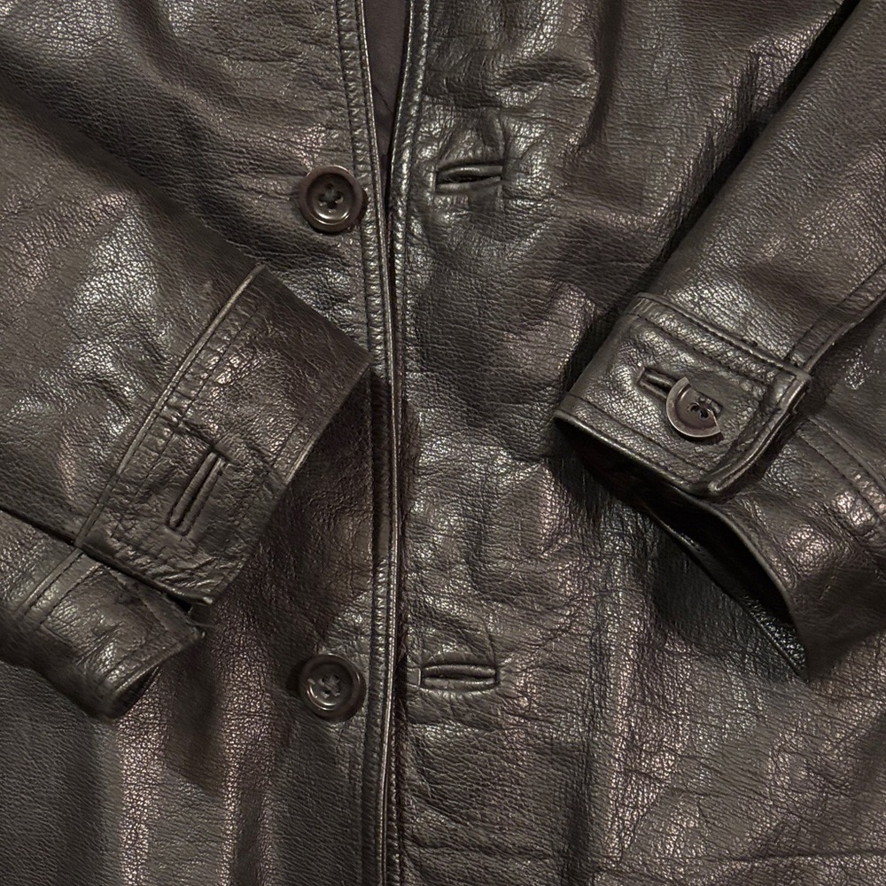 Banana Republic Men's Black Leather Jacket - Picture 2 of 6